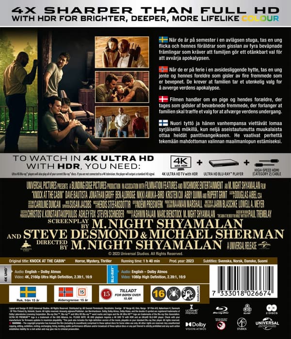 Knock at the cabin (4K Ultra HD + Blu-ray)