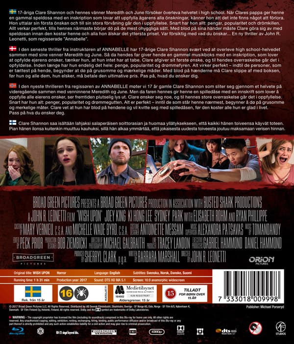 Wish upon (Blu-ray)