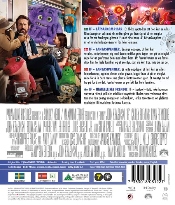 IF: Låtsaskompisar (Blu-ray)