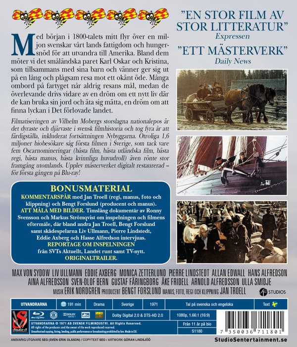 Utvandrarna - Digitalt restaurerad (Blu-ray)