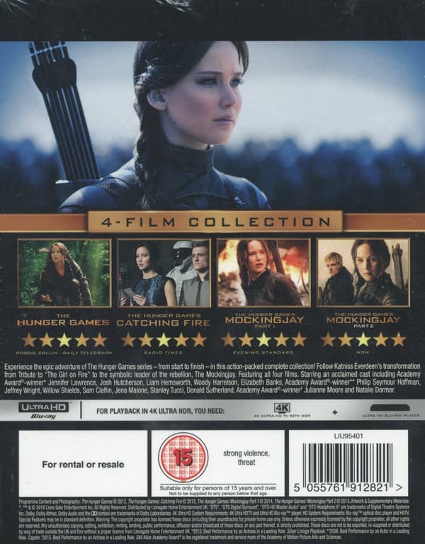 Hunger games 1-4 (Ej svensk text) (2 4K Ultra HD + Blu-ray)