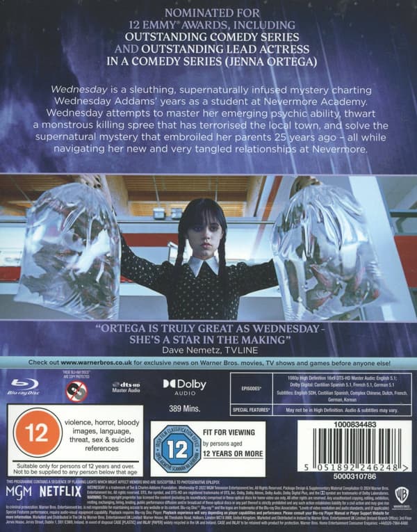 Wednesday -  Säsong 1 (Ej svensk text) (2 Blu-ray)