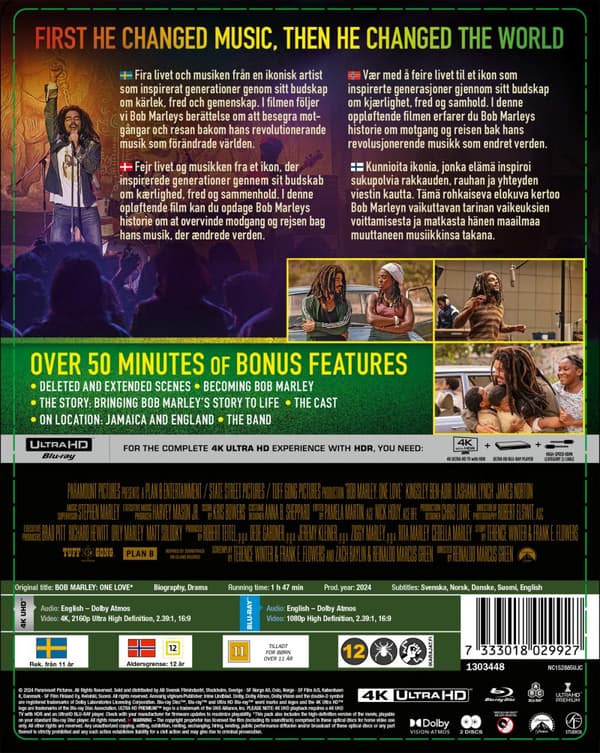 Bob Marley: One Love -  Ltd Steelbook (4K Ultra HD + Blu-ray)