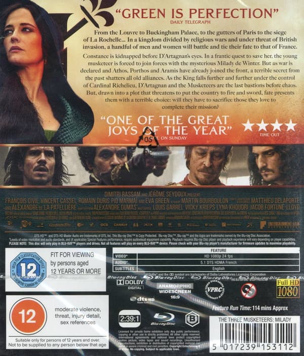 De tre musketörerna - Milady  Del 2 (Ej text) (Blu-ray)