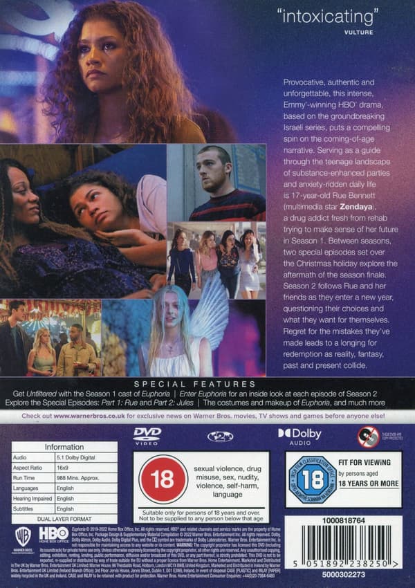 Euphoria / Säsong 1+2 (Ej svensk text) (5 DVD)