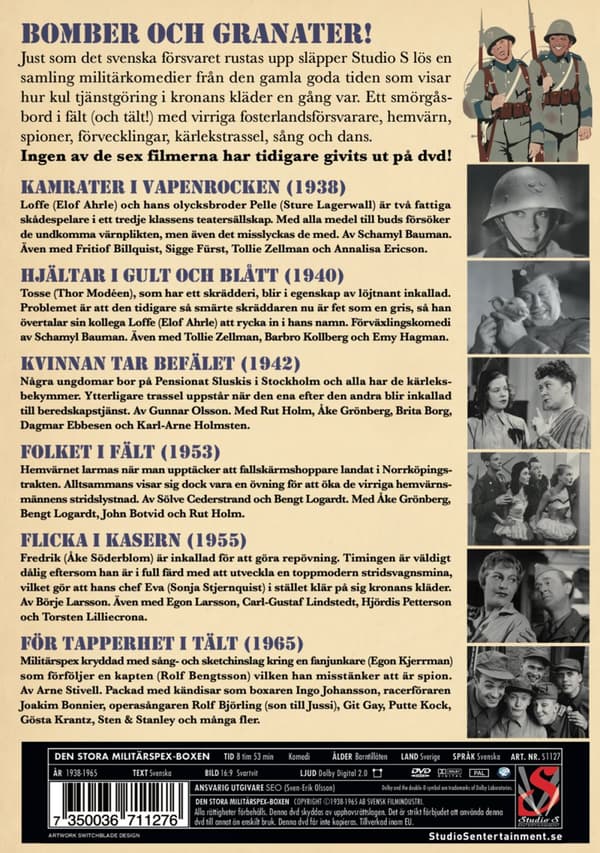 Den stora militär-spexboxen (6 filmer) (6 DVD)