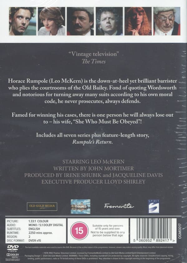 Rumpole of The Bailey / Complete coll. (Ej text) (15 DVD)