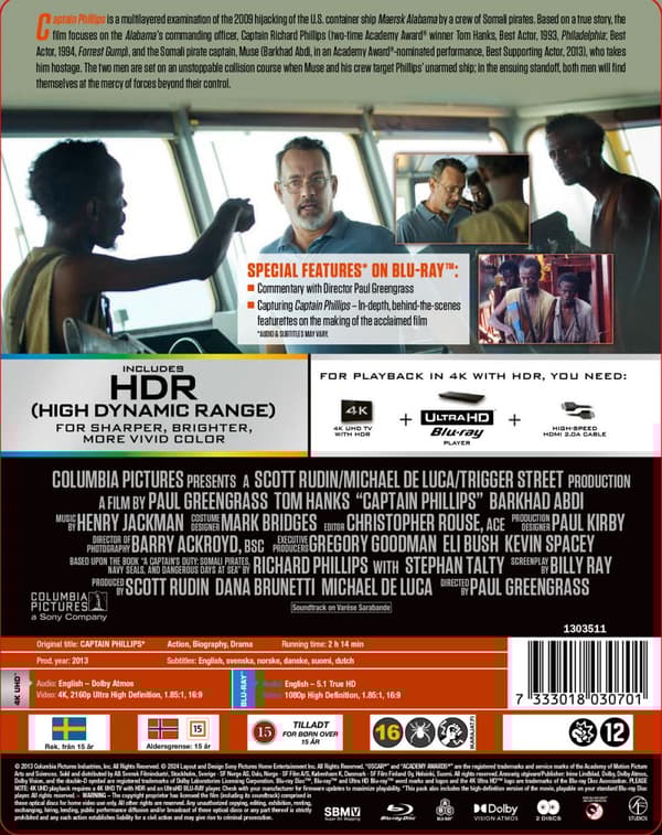 Captain Phillips - Ltd Steelbook (4K Ultra HD + Blu-ray)
