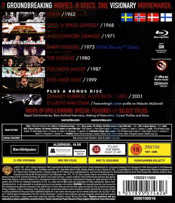 Stanley Kubrick Collection (8 Blu-ray)