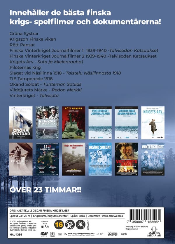 Finska krigsfilmer - 12 filmer och dokumentärer (12 DVD)