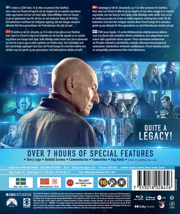Star Trek / Picard / Säsong 1-3 Complete Series (9 Blu-ray)
