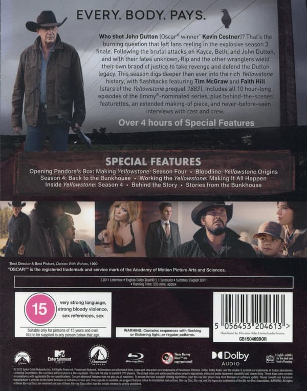 Yellowstone / Säsong 4 (Ej svensk text) (4 Blu-ray)
