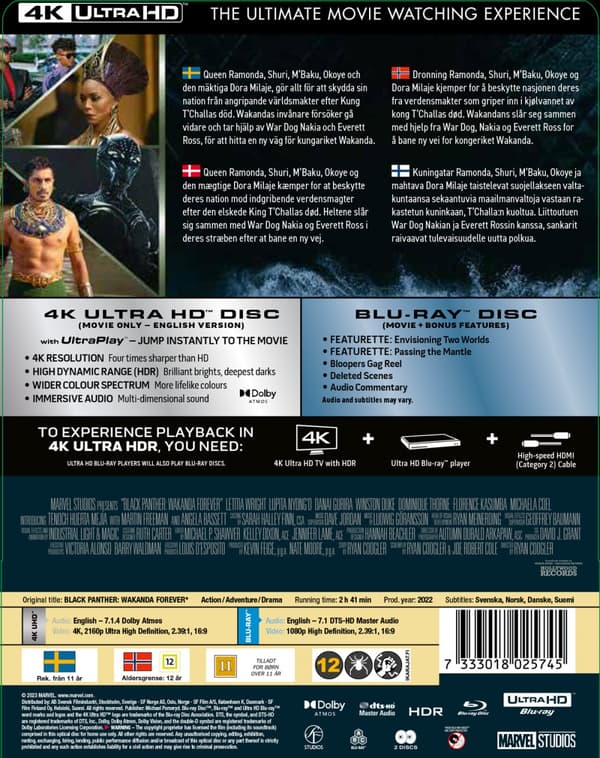 Black Panther 2 - Wakanda forever / Steelbook (4K Ultra HD + Blu-ray)