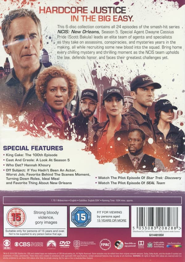 NCIS New Orleans / Säsong 5 (Ej svensk text) (6 DVD)