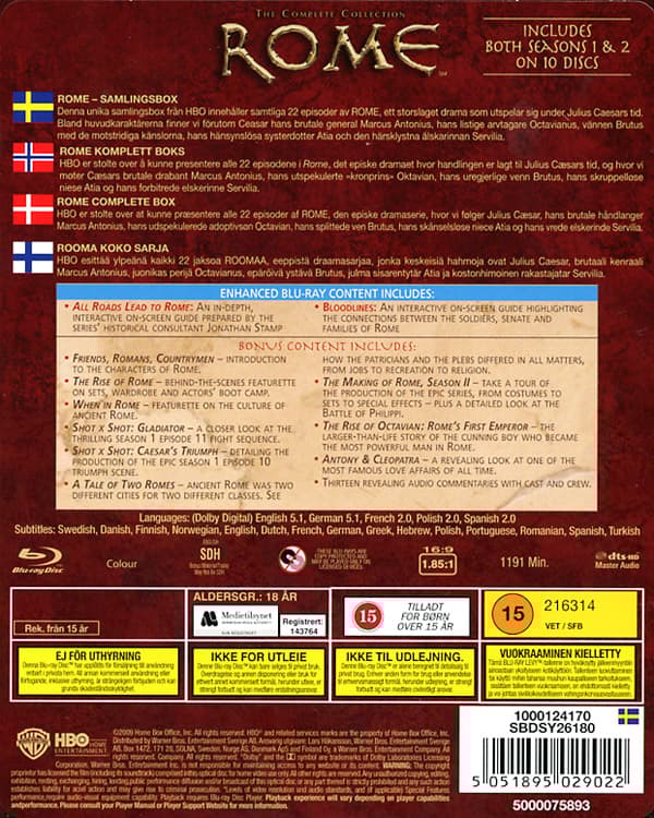 Rome / Hela serien (10 Blu-ray)