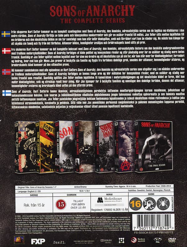 Sons of Anarchy / Säsong 1-7 (30 DVD)