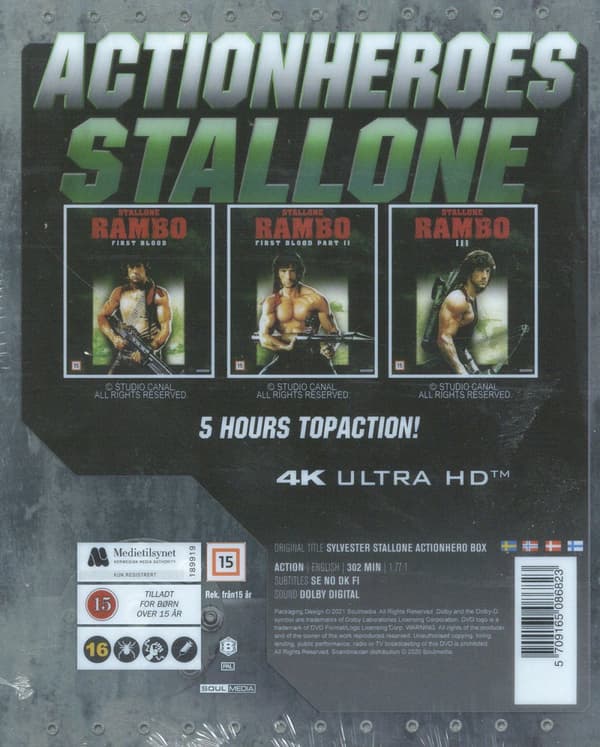 Sylvester Stallone x 3 / Ltd Steelbook (3 4K Ultra HD)