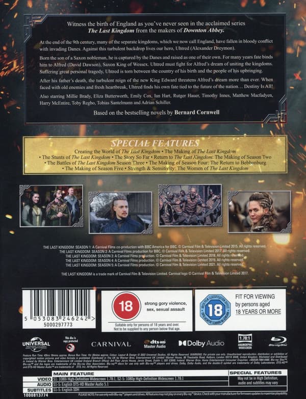 The last kingdom / Complete series 1-5 (Ej text) (16 Blu-ray)