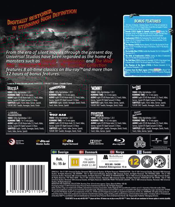 Monsters Blu-ray collection (8 filmer) (8 Blu-ray)