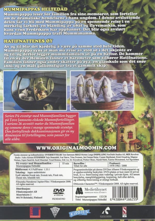 Mumintrollen / Muminpappans hjältedåd (DVD)
