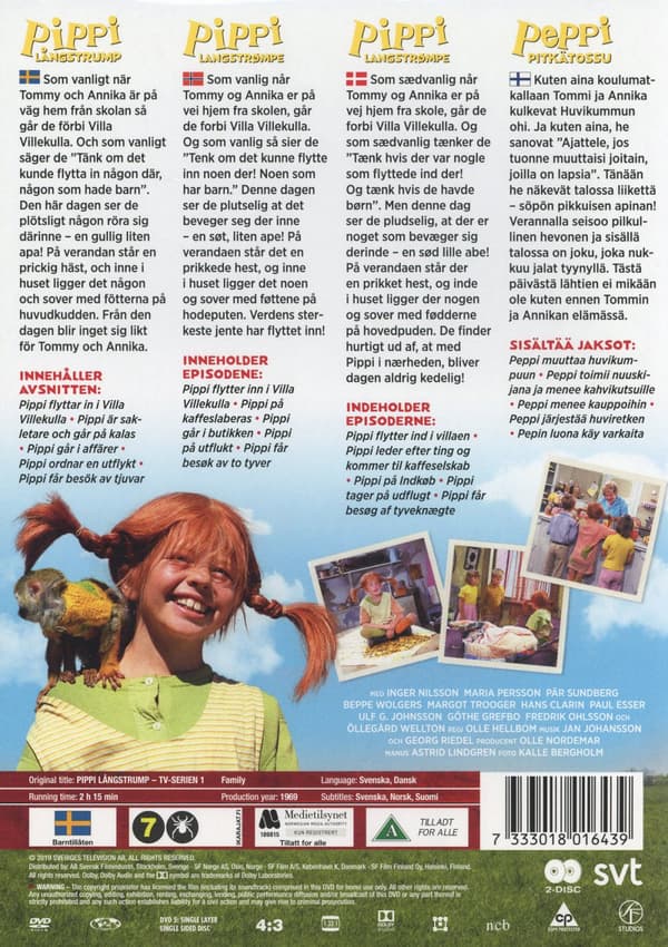 Pippi Långstrump / TV-serien Box 1 (2 DVD)