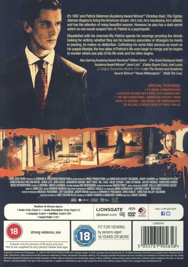 American psycho (Ej svensk text) (DVD)