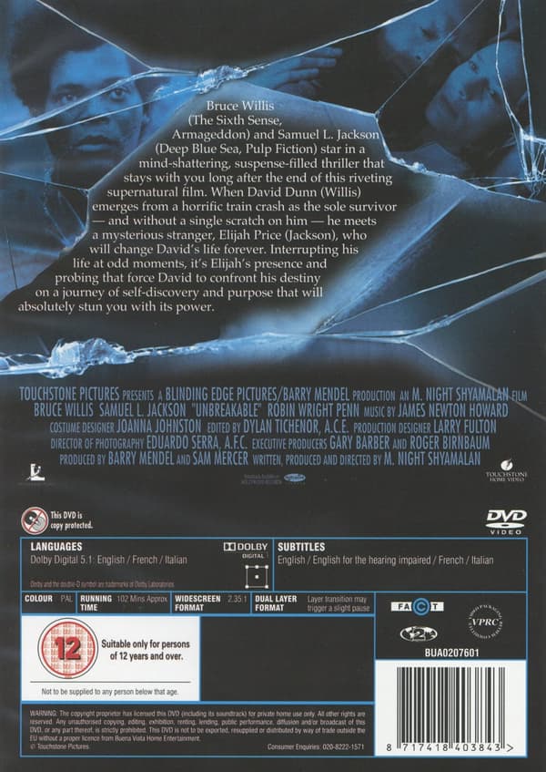 Unbreakable (Ej svensk text) (DVD)