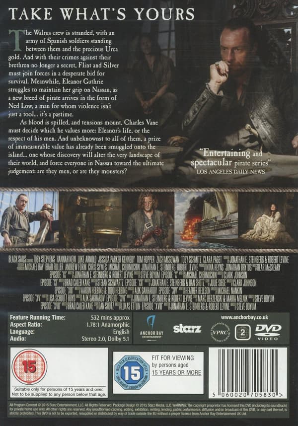 Black sails / Säsong 2 (Ej svensk text) (4 DVD)