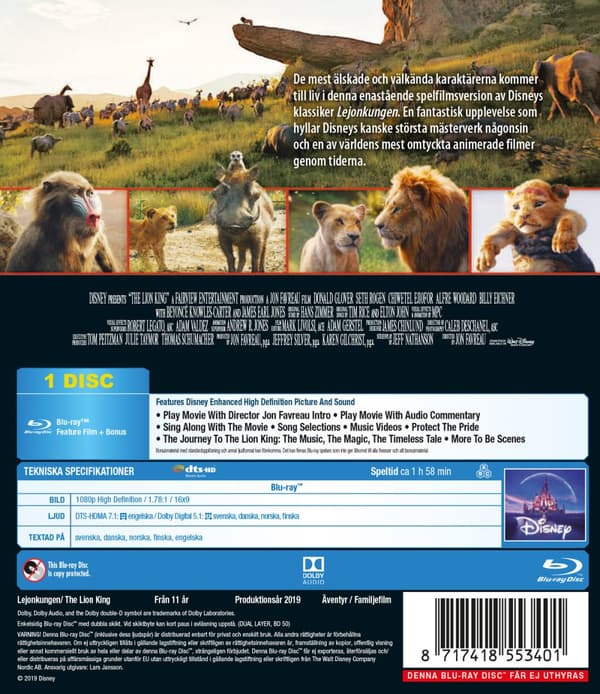 Lejonkungen (2019) (Blu-ray)