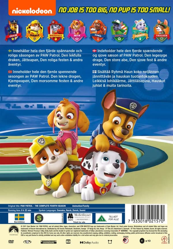 Paw Patrol / Säsong 4 (10 DVD)