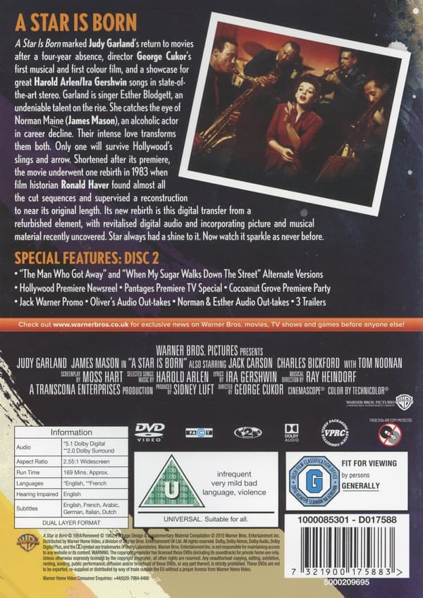 A star is born 1954 (Ej textad) (2 DVD)