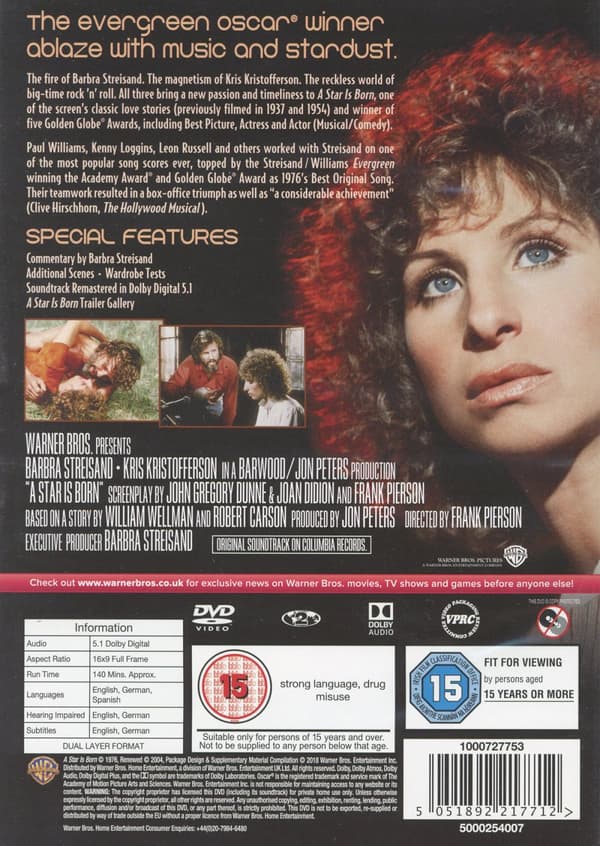 A star is born 1976 (Ej textad) (DVD)