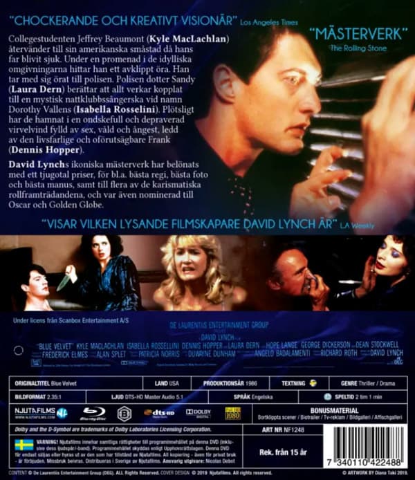 Blue Velvet (Erotisk) (Blu-ray)