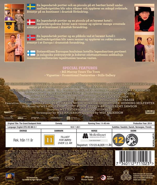 Grand Budapest Hotel (Blu-ray)