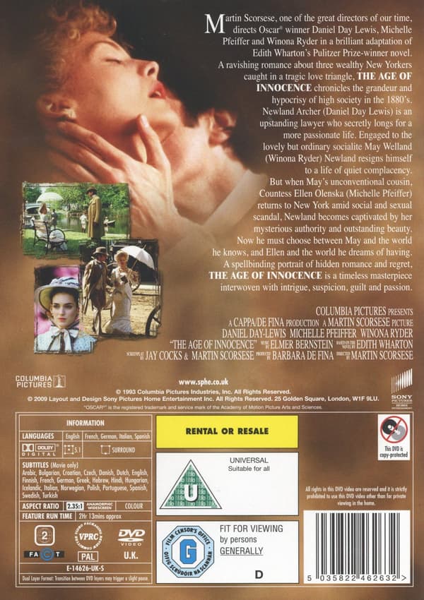 Oskuldens tid (1993) (DVD)