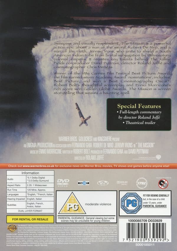 The Mission (Ej svensk text) (DVD)