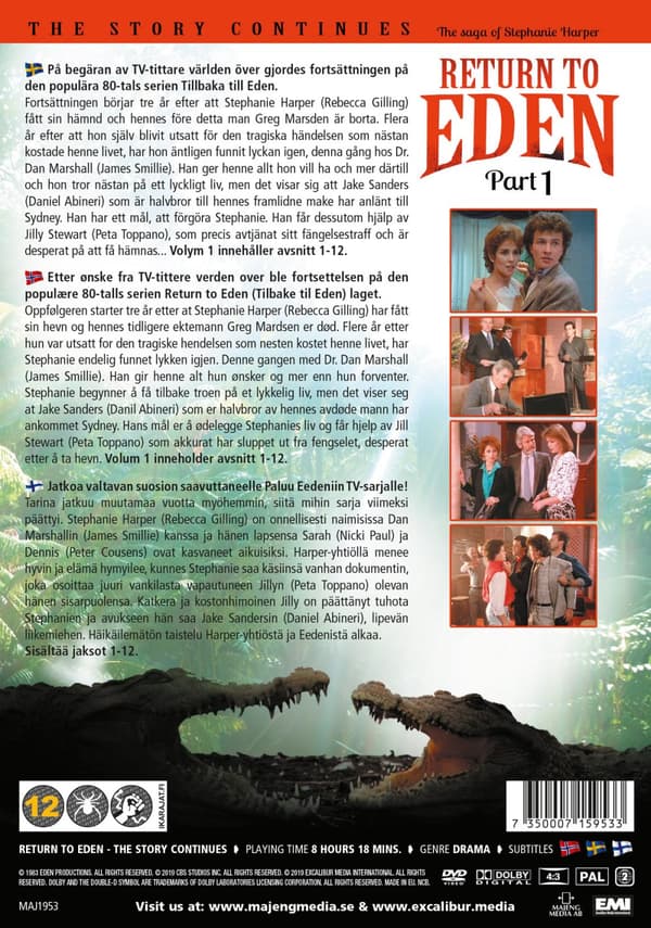 Tillbaka till Eden / Fortsättningen vol 1 (4 DVD)