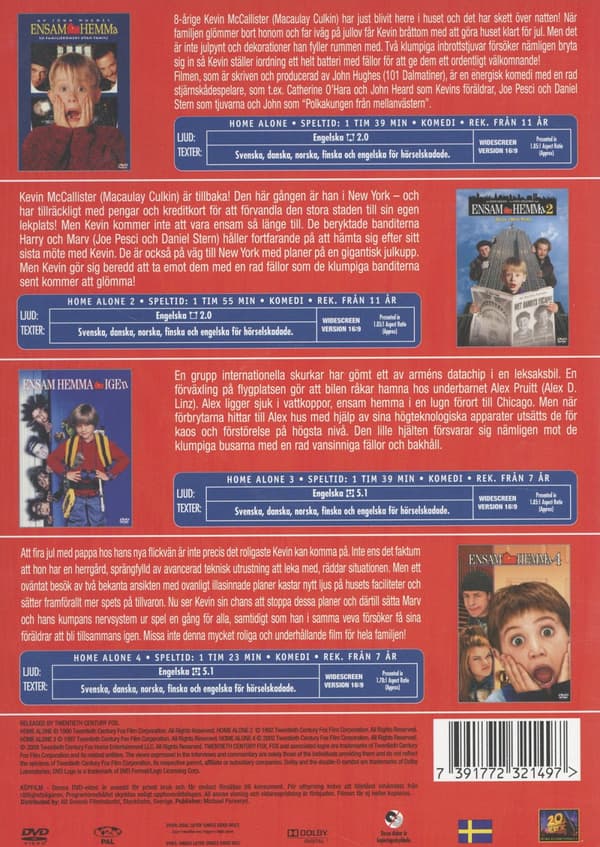 Ensam hemma 1-4 (4 DVD)