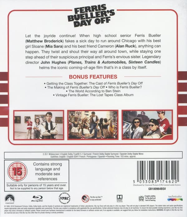 Fira med Ferris (Ej svensk text) (Blu-ray)