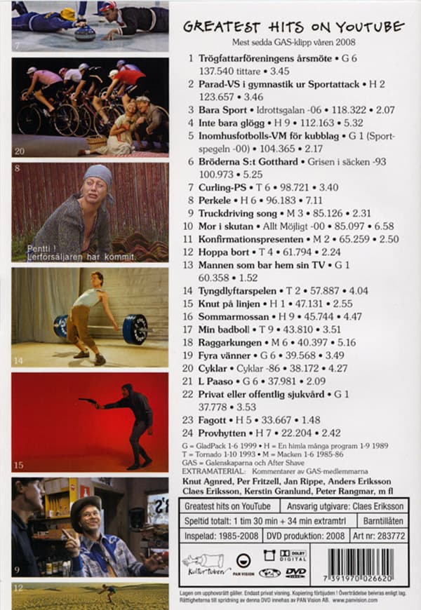 Galenskaparna / Greatest hits on Youtube (DVD)
