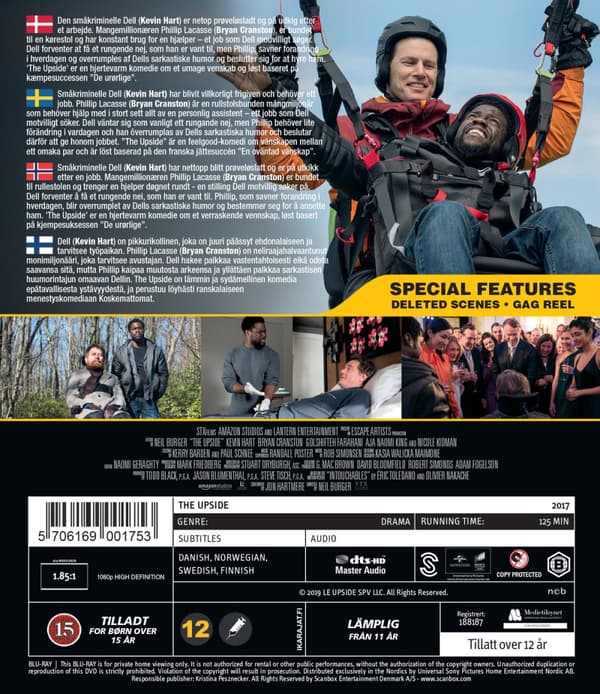 Upside, The Blu ray - The INTOUCHABLES Blu Ray - (Blu-ray)