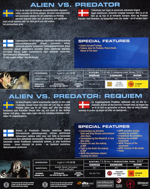Alien vs Predator 1+2 (2 Blu-ray)