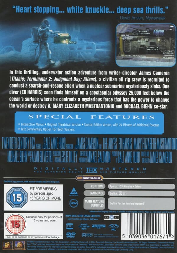 Avgrunden - The Abyss (Ej svensk text) (DVD)