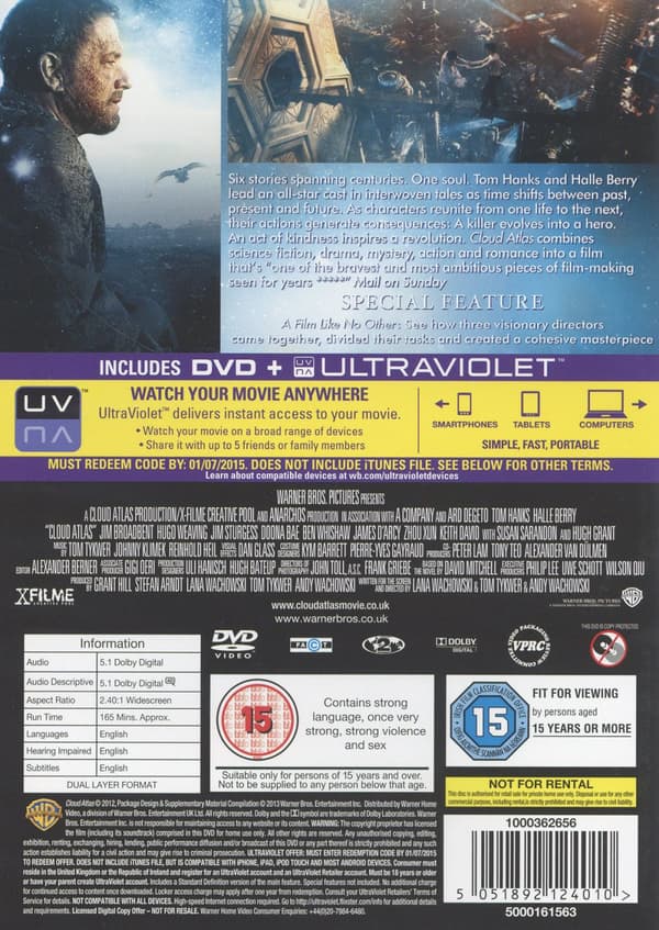 Cloud Atlas (Ej svensk text) (DVD)