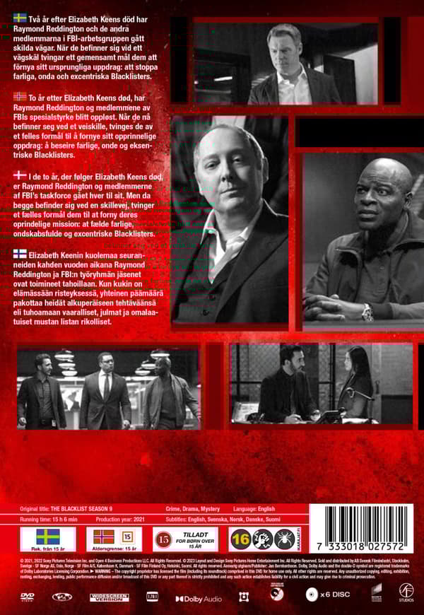 Blacklist / Säsong 9 (6 DVD)
