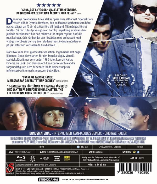 Diva - Dödligt intermezzo / Digitalt restaurerad (Blu-ray)