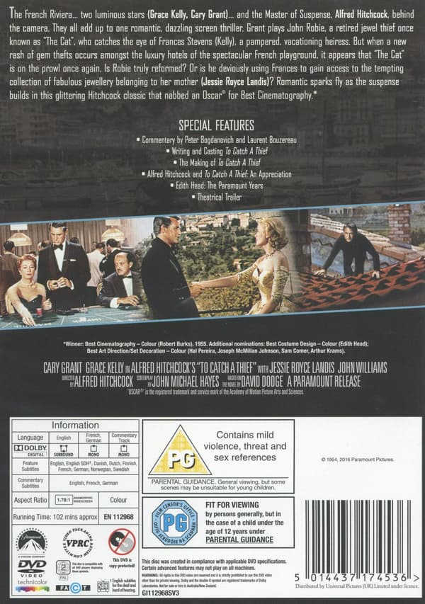Hitchcock / Ta fast tjuven (DVD)