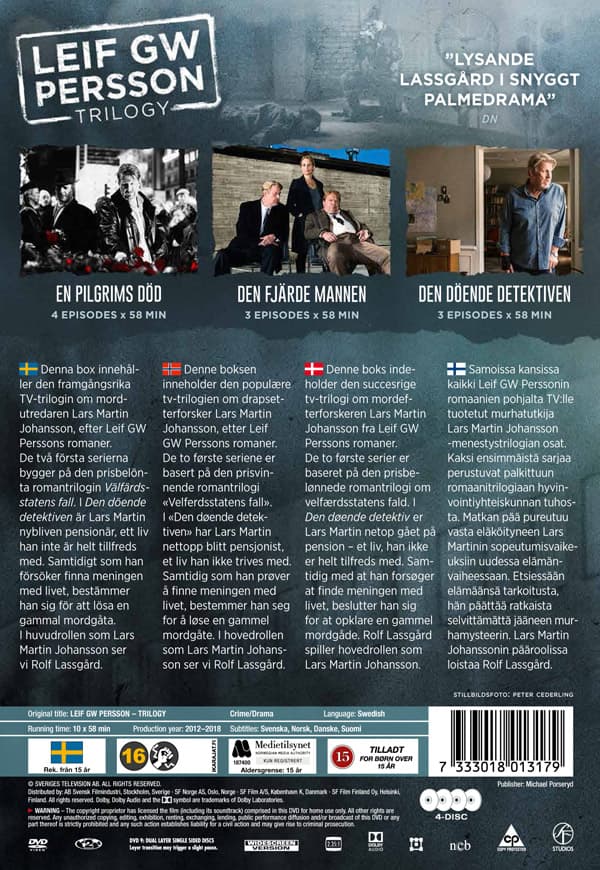 Leif GW Persson - 3 kriminalserier (4 DVD)