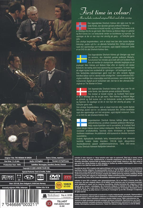 Sherlock Holmes / The woman in green (DVD)