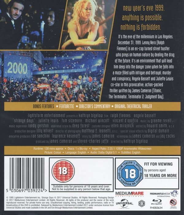Strange days (Ej svensk text) (Blu-ray)